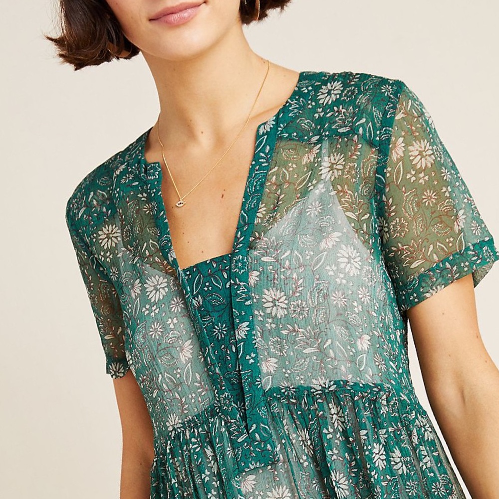 HTF Anthropologie Adrian Sheer Tunic Dress - Picture 2 of 9